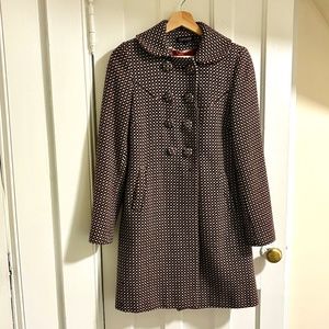 Topshop Red Wool Blend Long Coat (UK8/US 4)